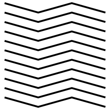 Kusursuz bir şekilde tekrarlanabilir kenarlı zigzag çizgileri hisse vektör çizgileri, klip- sanat grafikleri 