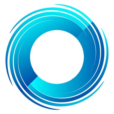 Soyut spiral, girdap, dönme tasarım elementi. Kıvrım, dönüşümlü şekil. Volute, vortex, helix element stok vektör çizimi, klip- art grafikleri 