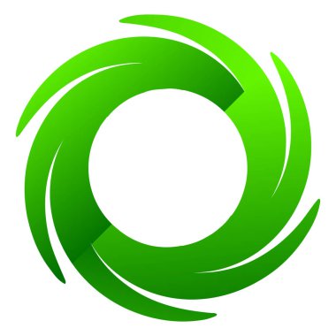 Soyut spiral, girdap, dönme tasarım elementi. Kıvrım, dönüşümlü şekil. Volute, vortex, helix element stok vektör çizimi, klip- art grafikleri 