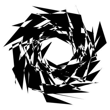 Huysuz, keskin desenli açılı geometrik sarmal, girdap, girdap element vektör çizimi, klip- sanat grafikleri 