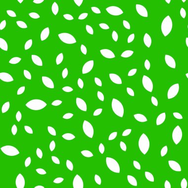 Yeşil yaprak, taç yaprağı şekli, yeşilimsi yeşillik sembolü kusursuz tekrarlanabilir desen, arka plan, doku stok vektörü çizimi, klip-sanat grafikleri 