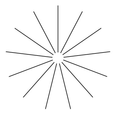 Radyal, yayılan patlama hatları. Satır birleştirme tasarımı, illüstrasyon stok vektör illüstrasyonu, klip sanatı grafikleri 