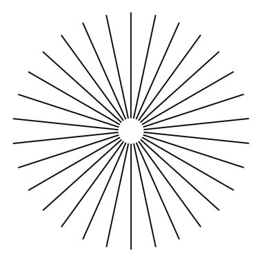 Radyal, yayılan patlama hatları. Satır birleştirme tasarımı, illüstrasyon stok vektör illüstrasyonu, klip sanatı grafikleri 