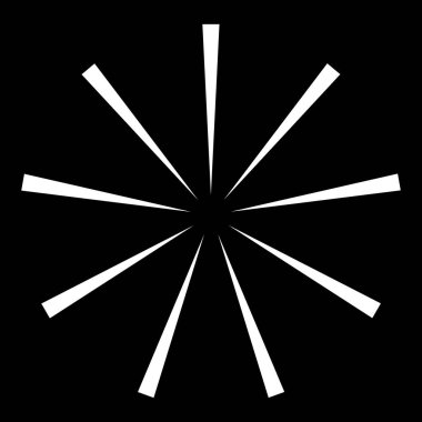 Radyal, yayılan patlama hatları. Satır birleştirme tasarımı, illüstrasyon stok vektör illüstrasyonu, klip sanatı grafikleri 