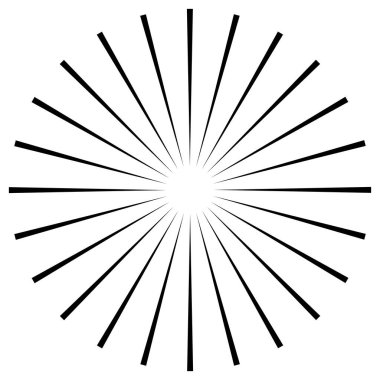 Radyal, yayılan patlama hatları. Satır birleştirme tasarımı, illüstrasyon stok vektör illüstrasyonu, klip sanatı grafikleri 