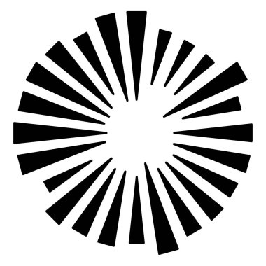 Radyal, yayılan patlama hatları. Satır birleştirme tasarımı, illüstrasyon stok vektör illüstrasyonu, klip sanatı grafikleri 