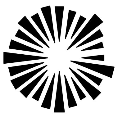 Radyal, yayılan patlama hatları. Satır birleştirme tasarımı, illüstrasyon stok vektör illüstrasyonu, klip sanatı grafikleri 