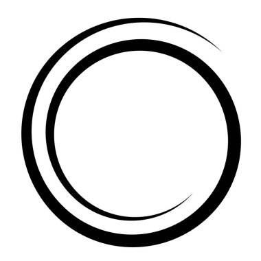 Soyut spiral, girdap, dönme tasarım elementi. Kıvrım, dönüşümlü şekil. Volute, vortex, helix element stok vektör çizimi, klip- art grafikleri 
