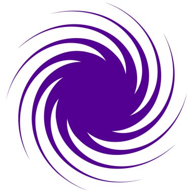 Soyut spiral, girdap, dönme tasarım elementi. Kıvrım, dönüşümlü şekil. Volute, vortex, helix element stok vektör çizimi, klip- art grafikleri 
