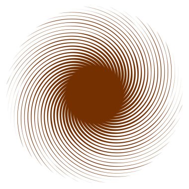 Soyut spiral, girdap, dönme tasarım elementi. Kıvrım, dönüşümlü şekil. Volute, vortex, helix element stok vektör çizimi, klip- art grafikleri 