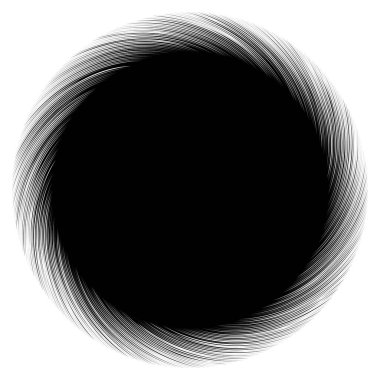 Soyut spiral, girdap, dönme tasarım elementi. Kıvrım, dönüşümlü şekil. Volute, vortex, helix element stok vektör çizimi, klip- art grafikleri 