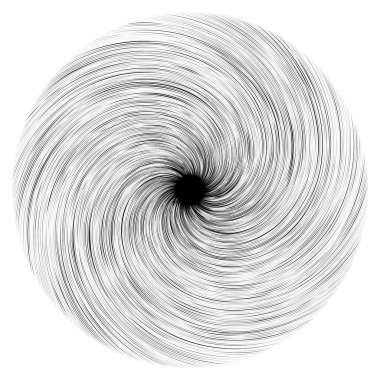 Soyut spiral, girdap, dönme tasarım elementi. Kıvrım, dönüşümlü şekil. Volute, vortex, helix element stok vektör çizimi, klip- art grafikleri 