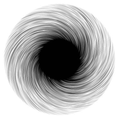 Soyut spiral, girdap, dönme tasarım elementi. Kıvrım, dönüşümlü şekil. Volute, vortex, helix element stok vektör çizimi, klip- art grafikleri 