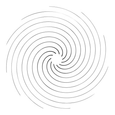 Soyut spiral, girdap, dönme tasarım elementi. Kıvrım, dönüşümlü şekil. Volute, vortex, helix element stok vektör çizimi, klip- art grafikleri 