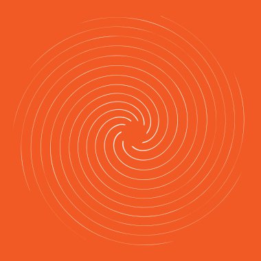 Soyut spiral, girdap, dönme tasarım elementi. Kıvrım, dönüşümlü şekil. Volute, vortex, helix element stok vektör çizimi, klip- art grafikleri 