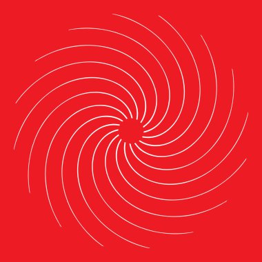 Soyut spiral, girdap, dönme tasarım elementi. Kıvrım, dönüşümlü şekil. Volute, vortex, helix element stok vektör çizimi, klip- art grafikleri 