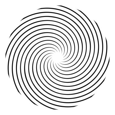 Soyut spiral, girdap, dönme tasarım elementi. Kıvrım, dönüşümlü şekil. Volute, vortex, helix element stok vektör çizimi, klip- art grafikleri 