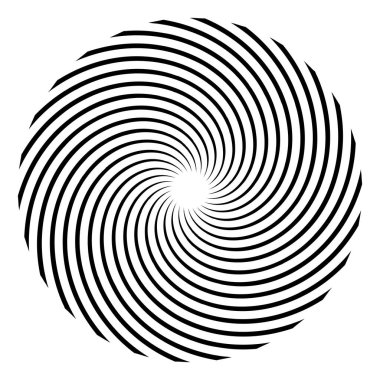Soyut spiral, girdap, dönme tasarım elementi. Kıvrım, dönüşümlü şekil. Volute, vortex, helix element stok vektör çizimi, klip- art grafikleri 