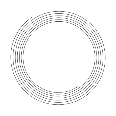 Soyut spiral, girdap, dönme tasarım elementi. Kıvrım, dönüşümlü şekil. Volute, vortex, helix element stok vektör çizimi, klip- art grafikleri 