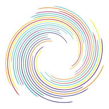 Soyut spiral, girdap, dönme tasarım elementi. Kıvrım, dönüşümlü şekil. Volute, vortex, helix element stok vektör çizimi, klip- art grafikleri 