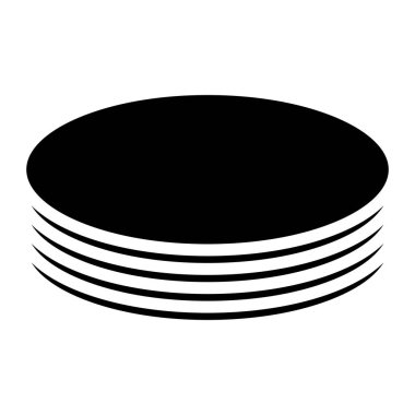 Yığın, kademe, katman kulesi simgesi, sembol. Çoklu katman simgesi stok vektör illüstrasyonu, klip- sanat grafikleri 