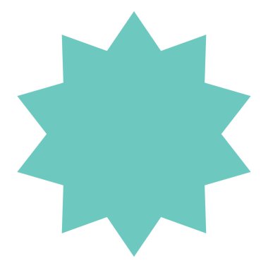 Yıldız patlaması, güneş patlaması simgesi, radyal element stok vektör çizimi, klip- sanat grafikleri 