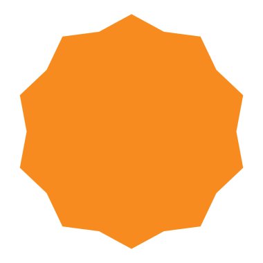 Yıldız patlaması, güneş patlaması simgesi, radyal element stok vektör çizimi, klip- sanat grafikleri 