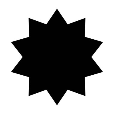 Yıldız patlaması, güneş patlaması simgesi, radyal element stok vektör çizimi, klip- sanat grafikleri 