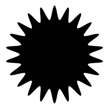 Yıldız patlaması, güneş patlaması simgesi, radyal element stok vektör çizimi, klip- sanat grafikleri 