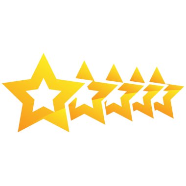 Yıldız ödülü, ödül simgesi, sembol vektör illüstrasyonu, klip- sanat grafikleri 