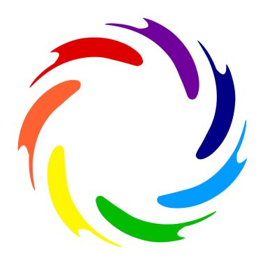 Döndür, döndür, döndür. Volt, sarmal, girdap vektör çizimi, klip- sanat grafikleri 