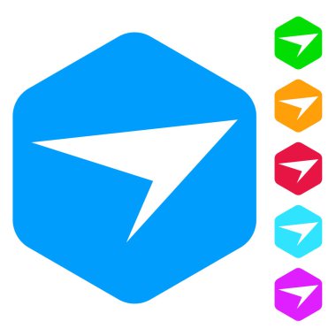 GPS işaretçisi, ok, imleç, indeks, ok başı simgesi, sembol. Dinamik ok pictogram stok vektör çizimi, klip- art grafikleri 
