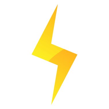 Şimşek, gök gürültüsü, şimşek parıltısı, kıvılcım simgesi, sembol vektör illüstrasyonu, klip- sanat grafikleri 