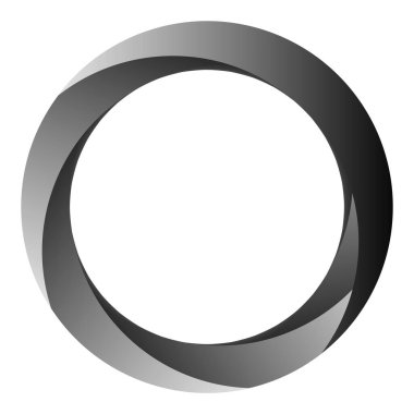 Soyut spiral, girdap, dönme tasarım elementi. Kıvrım, dönüşümlü şekil. Volute, vortex, helix element stok vektör çizimi, klip- art grafikleri 