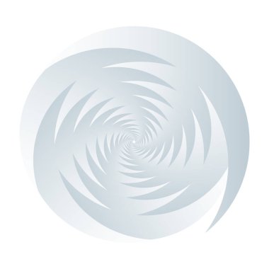 Soyut spiral, girdap, dönme tasarım elementi. Kıvrım, dönüşümlü şekil. Volute, vortex, helix element stok vektör çizimi, klip- art grafikleri 