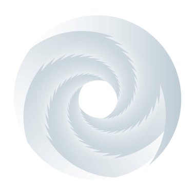 Soyut spiral, girdap, dönme tasarım elementi. Kıvrım, dönüşümlü şekil. Volute, vortex, helix element stok vektör çizimi, klip- art grafikleri 