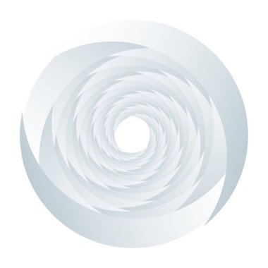 Soyut spiral, girdap, dönme tasarım elementi. Kıvrım, dönüşümlü şekil. Volute, vortex, helix element stok vektör çizimi, klip- art grafikleri 