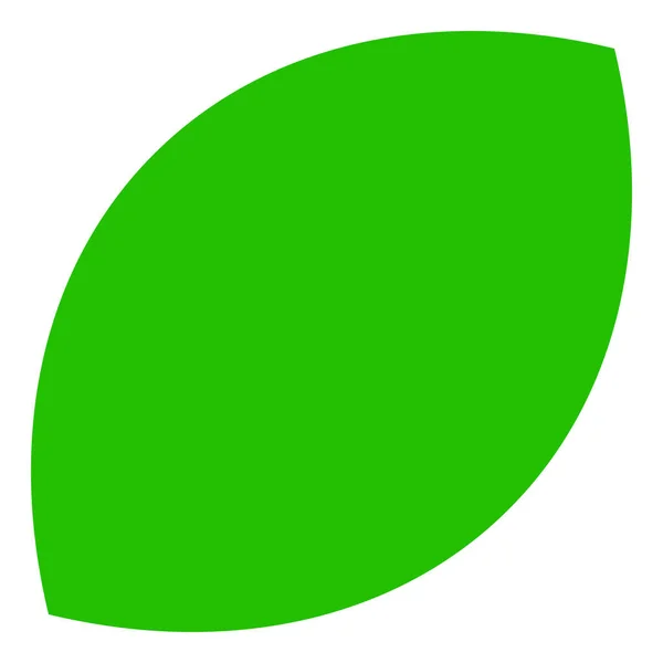Foglia Verde Forma Petalo Icona Fogliame Verde Simbolo Pittogramma Stock — Vettoriale Stock