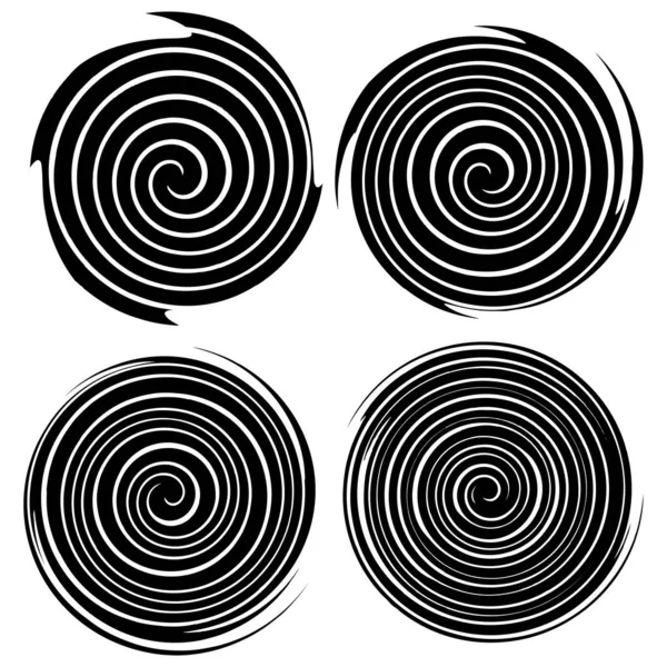 Swirl Twirl Whirl Spiral Element Volute Helix Vortex — Stock Vector