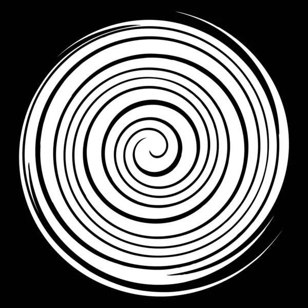 Rodar Girar Girar Elemento Espiral Voluta Hélice Vórtice — Vetor de Stock