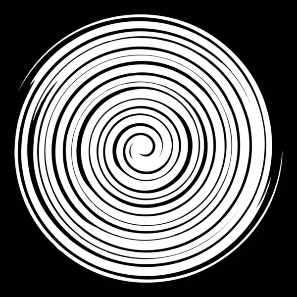 Rodar Girar Girar Elemento Espiral Voluta Hélice Vórtice — Vetor de Stock