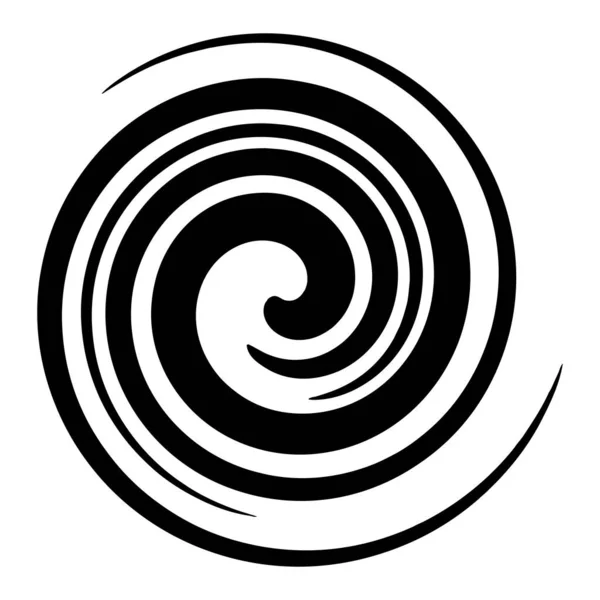 Abstrakte Spirale Wirbel Wirbel Gestaltungselement Curlicue Rotierende Form Volute Wirbel — Stockvektor