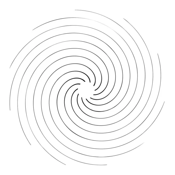 Abstracte Spiraal Wervelend Draaiend Design Element Curlicue Roterende Vorm Voluut — Stockvector