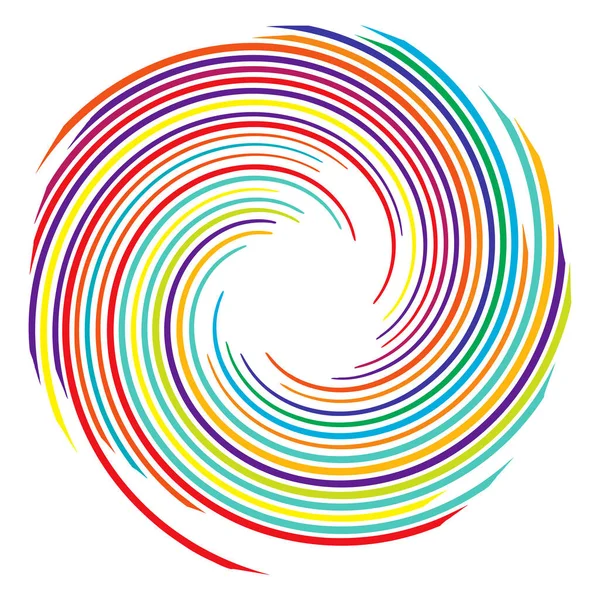 Abstract Spiral Redemoinho Twirl Design Element Curlicue Forma Rotativa Volute — Vetor de Stock