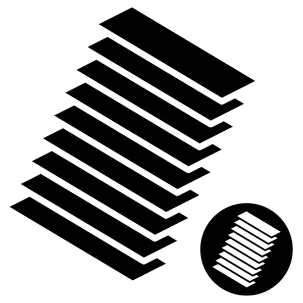 Σκάλα Σκάλα Ισομετρική Εικόνα Σύμβολο Απόθεμα Διανυσματική Απεικόνιση Κλιπ Art — Διανυσματικό Αρχείο
