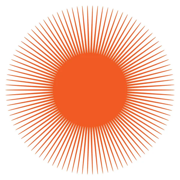 Starburst Icono Sunburst Ilustración Vector Stock Elemento Radial Gráficos Clip — Archivo Imágenes Vectoriales