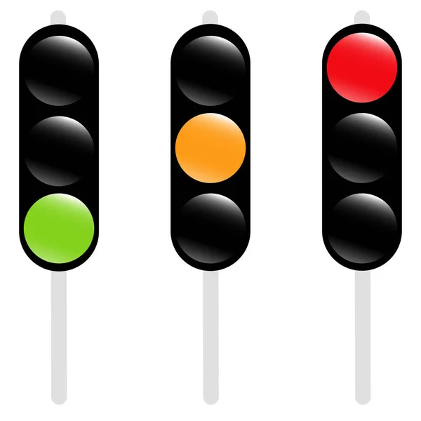 红绿灯 红绿灯 信号灯 图标存储向量图 剪贴画 — 图库矢量图片