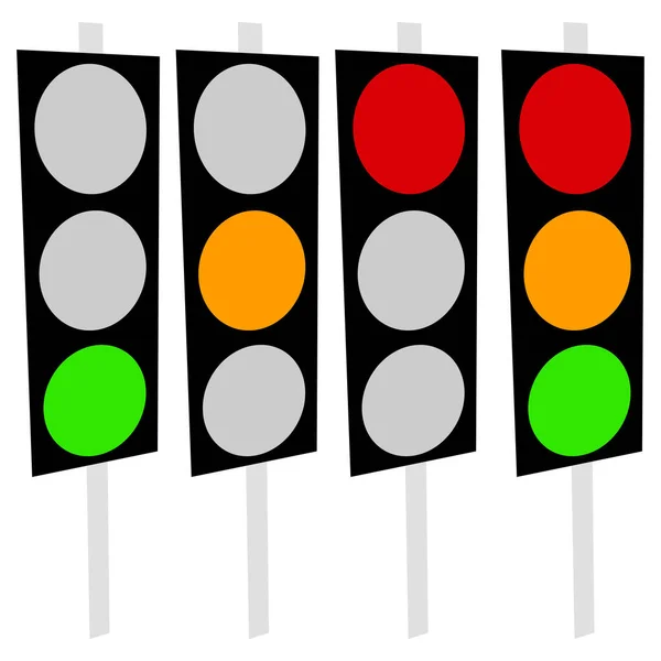 Traffic Light Traffic Lamp Semaphore Vector Illustration Icon Stock Vector — Stock Vector