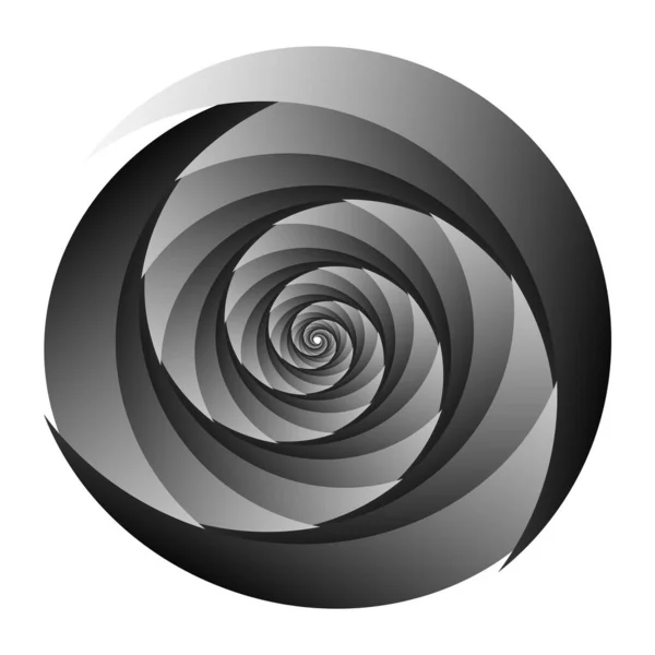 Абстрактний Спіральний Вихровий Вихровий Елемент Дизайну Курс Обертання Форма Обертання — стоковий вектор
