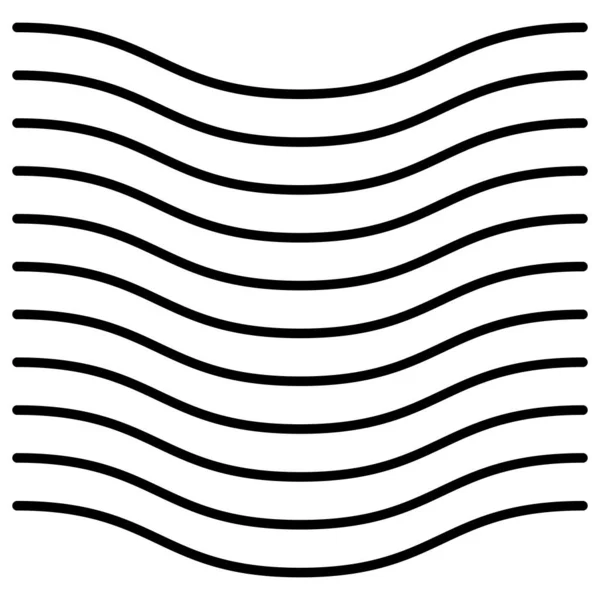 Seamlessly Repeatable Wavy Waving Undulate Billowy Lines Stripes Pattern Texture — Stock Vector